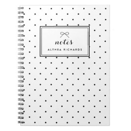 Cuaderno Pequeños puntos de polka Patrón portátil personali