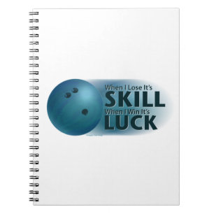 Cuaderno Perder Habilidad Ganar Luck Bowling Blue