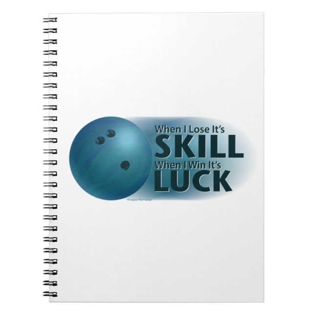 Cuaderno Perder Habilidad Ganar Luck Bowling Blue (Frente)