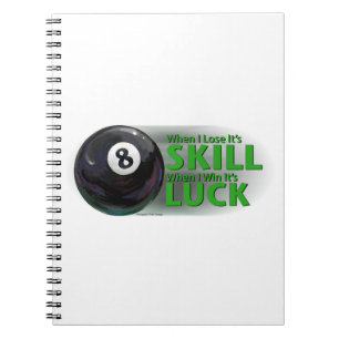 Cuaderno Perder habilidad ganar suerte 8 bolas