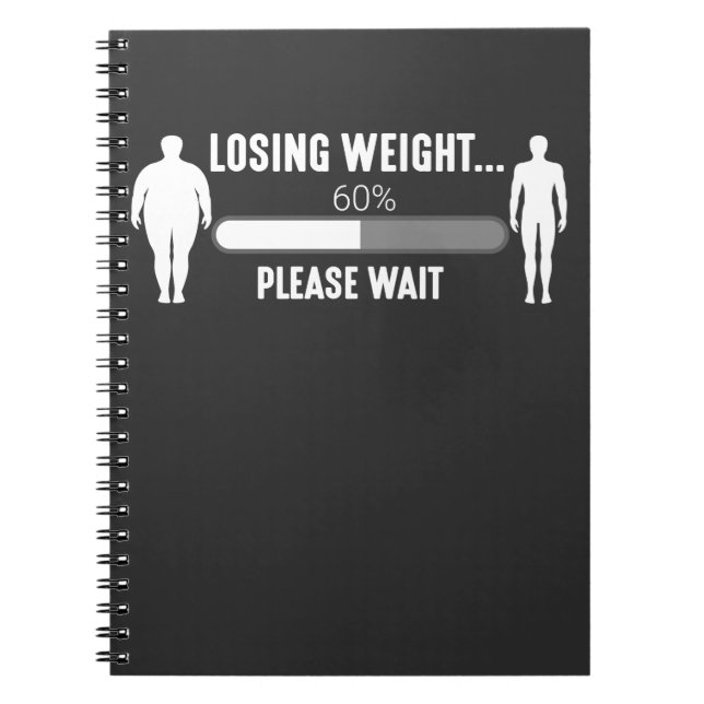 Cuaderno Pérdida de peso Motivación de la dieta de fitness  (Frente)