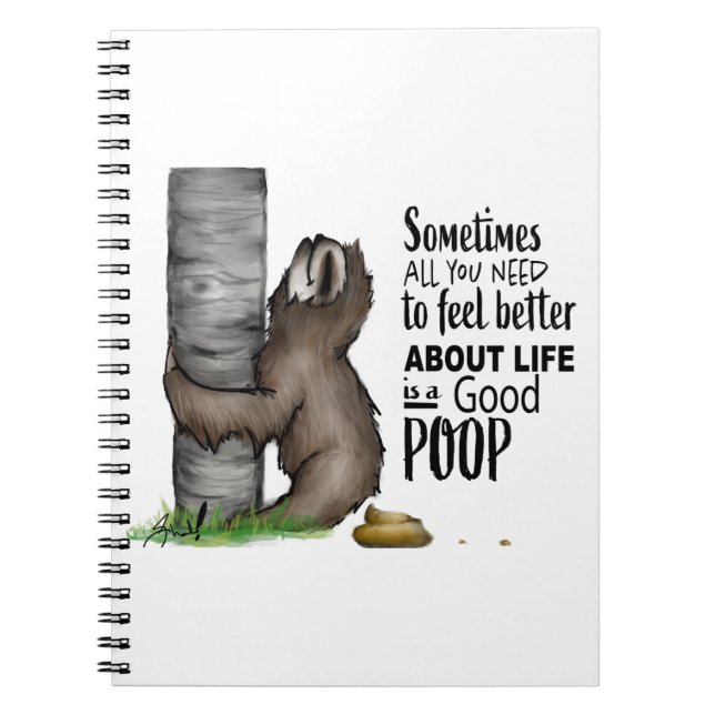 Cuaderno pereza pooping (Frente)