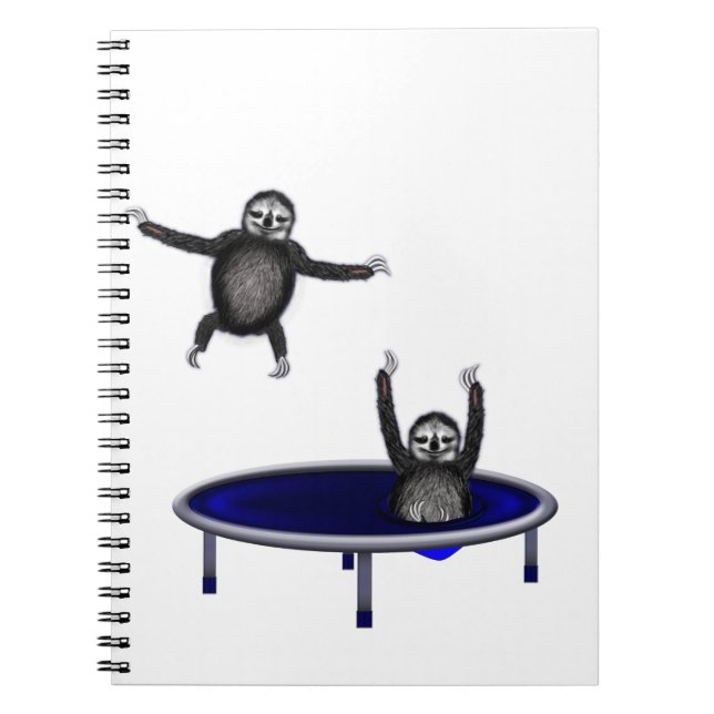 Cuaderno perezas trampolining (Frente)