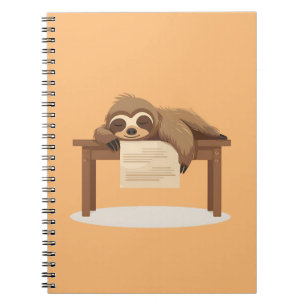 Cuaderno Perezoso Adorable Dormilón Estudiando