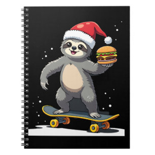 Cuaderno PEREZOSO DE NAVIDAD Funny Skateboard Perezoso de N