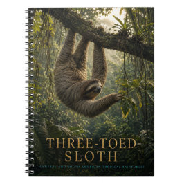 Cuaderno Perezoso de Tres Dedos ANIMALES de la Selva Tropic