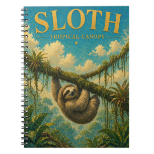 Cuaderno Perezoso Dosel Tropical Acuarela GeoSaga