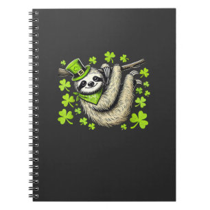Cuaderno Perezoso duende irlandés trébol día de San Patrici