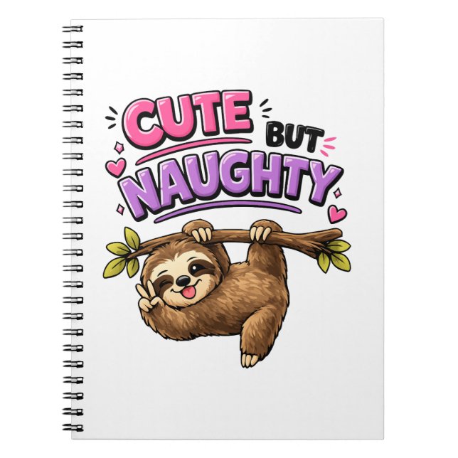 Cuaderno Perezoso lindo pero travieso (Frente)