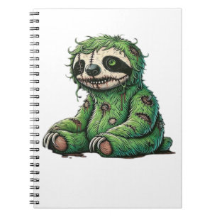 Cuaderno Perezoso Zombie Halloween Perezoso Zombie Amante d