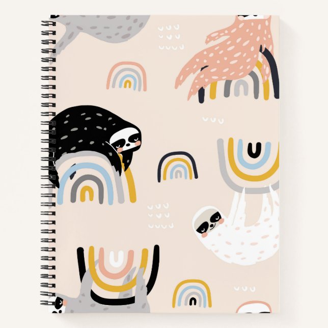 Cuaderno Perezosos y Arcoíris (Anverso)
