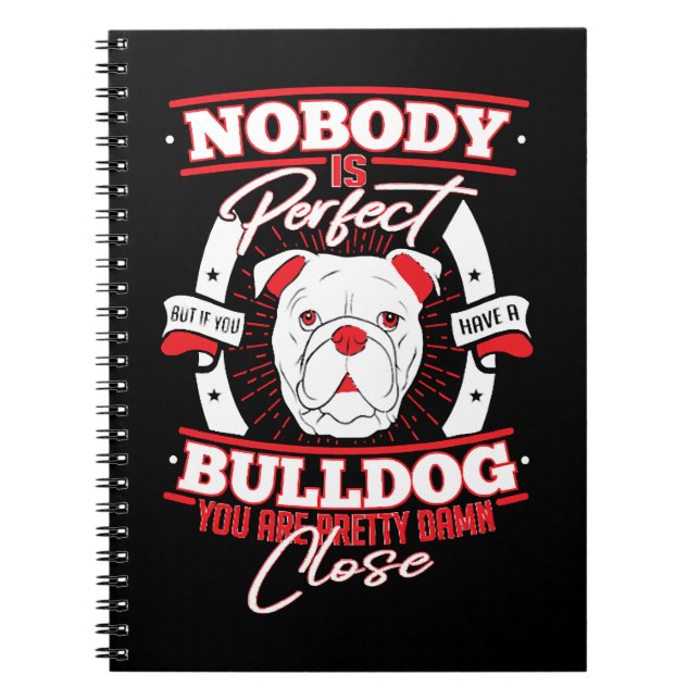 Cuaderno Perfección de Bulldog Amor Perro (Frente)