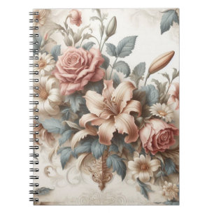 Cuaderno Perfección floral anticuada ligera