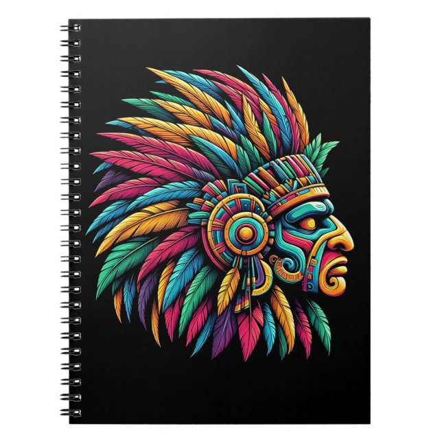 Cuaderno Perfil de guerrero maya azteca (Frente)