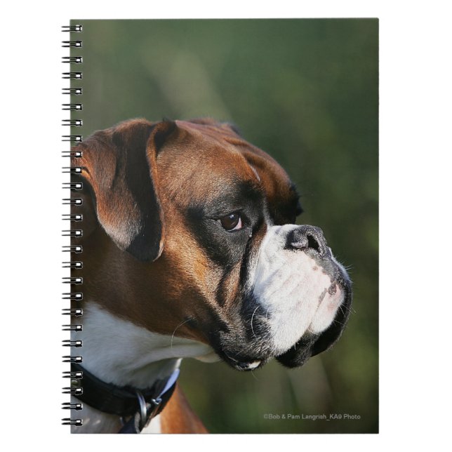 Cuaderno Perfil del lado del perro del boxeador (Frente)