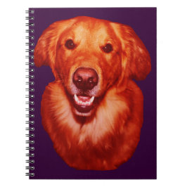Cuaderno Perfil frontal de Golden Retriever rojo