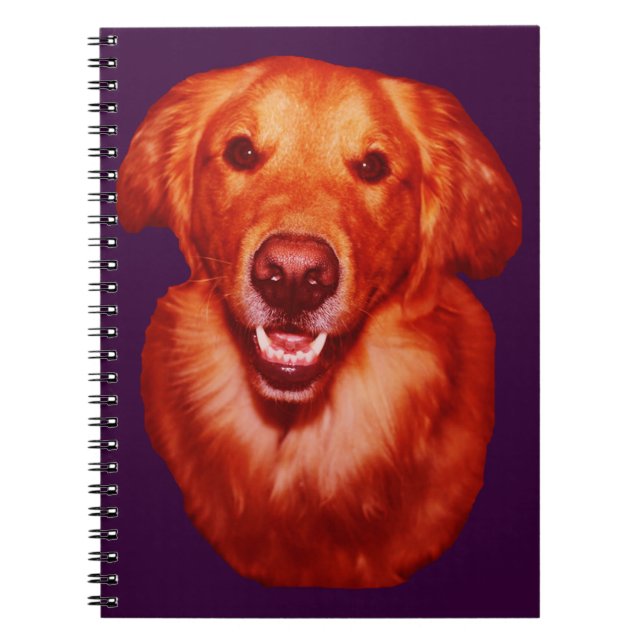 Cuaderno Perfil frontal de Golden Retriever rojo (Frente)