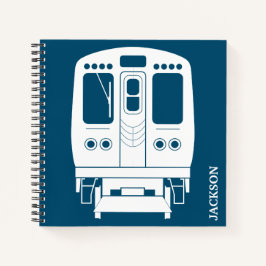 Cuaderno Perfil "L" de Chicago Blanco sobre fondo azul