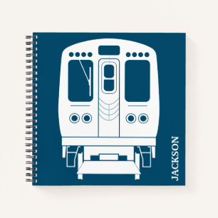 Cuaderno Perfil "L" de Chicago Blanco sobre fondo azul