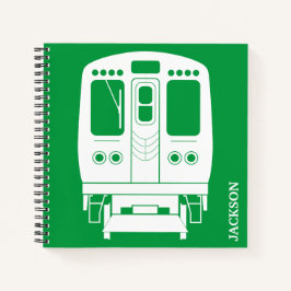 Cuaderno Perfil "L" de Chicago Blanco sobre fondo verde