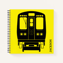 Cuaderno Perfil "L" de Chicago Negro sobre fondo amarillo