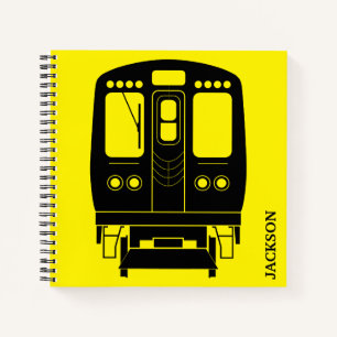 Cuaderno Perfil "L" de Chicago Negro sobre fondo amarillo