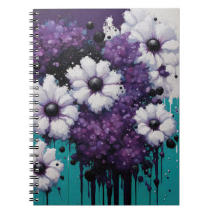 Cuaderno Perforaciones de las flores abstractas