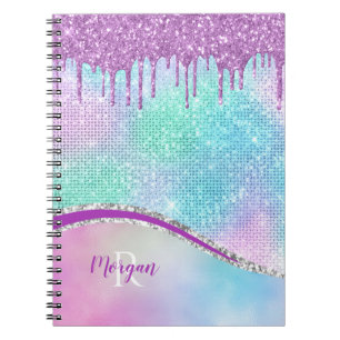Cuaderno Perforaciones de Purpurina púrpura, irlandeses, no