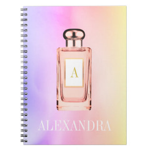 Cuaderno Perfume Botella Moda Monograma Personal