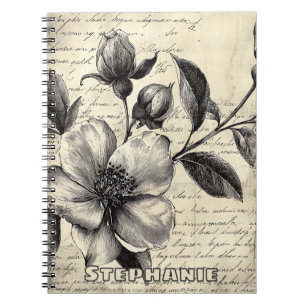 Cuaderno Pergamino de Floral Sepia del Viejo Mundo