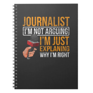 Cuaderno Periodista gracioso Job Sarcasm News Reportero