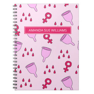Cuaderno Periodo / Ciclo menstrual - Su Nombre /Monograma N