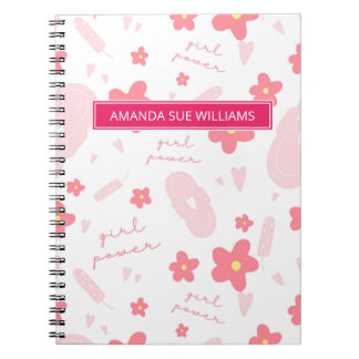 Cuaderno Período / ciclo menstrual - Su nombre /Monograma N