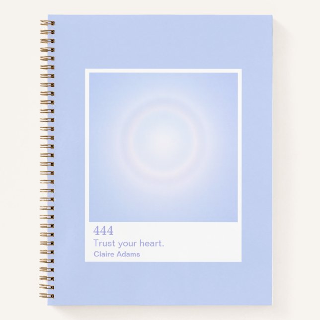 Cuaderno Periwinkle Aura Swatch Angel Number Notebook (Anverso)