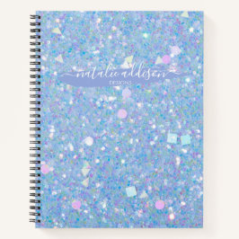 Cuaderno Periwinkle Chunky Purpurina | Portátil personaliza