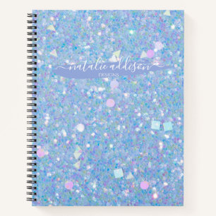 Cuaderno Periwinkle Chunky Purpurina   Portátil personaliza