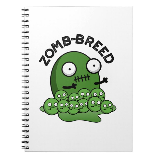 Cuaderno Perla de la raza Zom Funny Halloween Zombie (Frente)