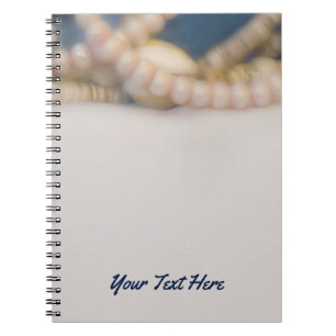 Cuaderno Perlas Elegantes y Conchas de Mar Playa Personaliz