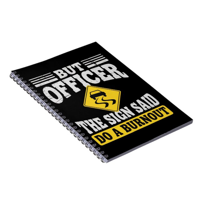 Cuaderno Pero Oficial El Letrero Decía Haz Un Burnout Coche (Lado Derecho)