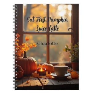 Cuaderno Pero Primero Latte de Calabaza Personalizado