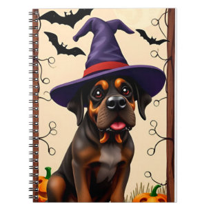 Cuaderno Perrito Adorable con Sombrero de Bruja