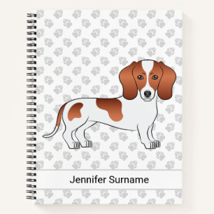 Cuaderno Perrito Cartoonista de Pelo Liso Patas Rojas & Tex