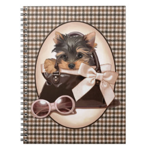 Cuaderno Perrito de Houndstooth Yorkie