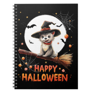 Cuaderno Perrito Divertido Bruja Caramelo Fantasma Espeluzn