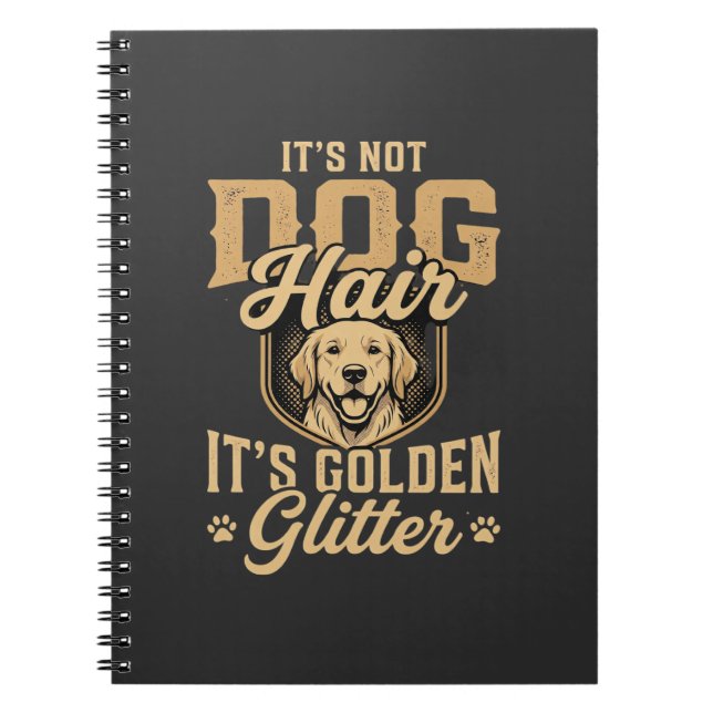 Cuaderno Perrito Golden Retriever Divertido Pelo Brillo (Frente)