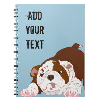 Cuaderno Perrito juguetón del bulldog del perrito de la