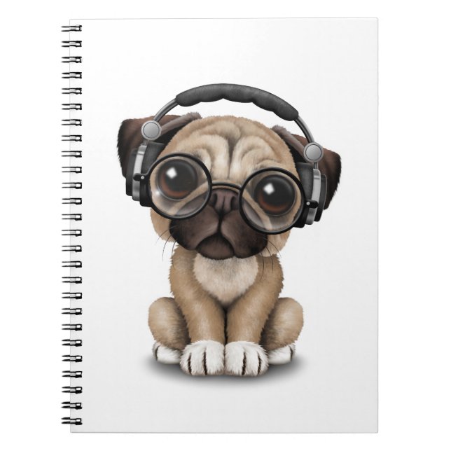 Cuaderno Perrito lindo adaptable DJ del barro amasado con (Frente)