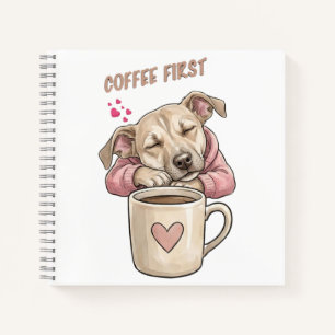 Cuaderno Perrito lindo durmiendo pacíficamente