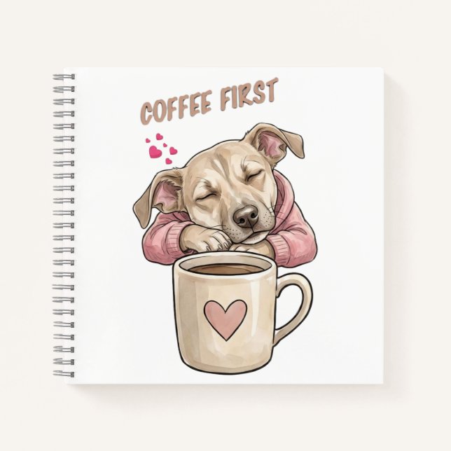 Cuaderno Perrito lindo durmiendo pacíficamente  (Anverso)