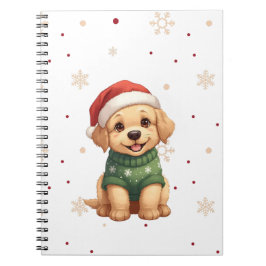 Cuaderno Perrito Navideño Adorable - Navidad Puppy Festivo